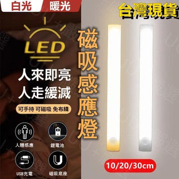 台灣現貨秒發🌞最低價 人體感應燈 USB充電LED感應燈條 小夜燈 衣櫃燈 走廊燈 玄關夜燈 自動感應夜燈