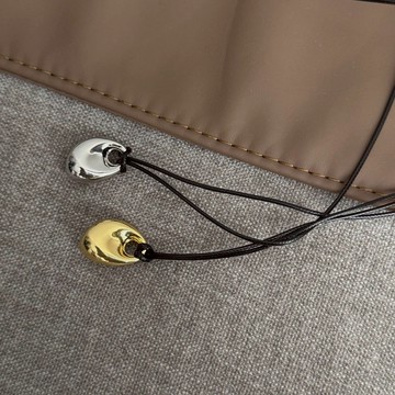 水滴吊墜項鍊【黑繩項鍊】極簡項鍊 [C25]