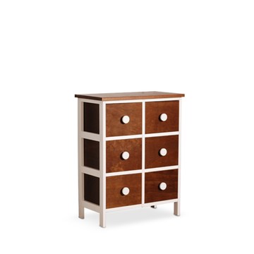 【C'est Chic】小鹿山莊桐木雙排六抽櫃-胡桃