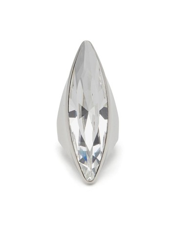 Alexander McQueen - Shard crystal-embellished ring - women - Brass - 15 - Silver
