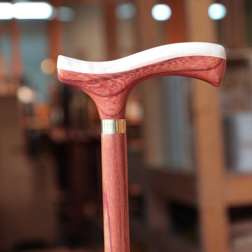 二重奏系列 Duet: Pink &White * 玫瑰木拼楓木 通用款手杖