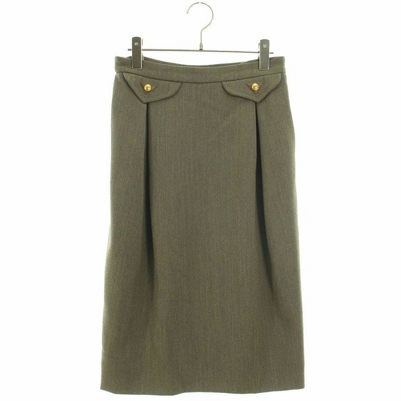 最旬ダウン 正規品 エルメス ウール スカート 42 asakusa.sub.jp