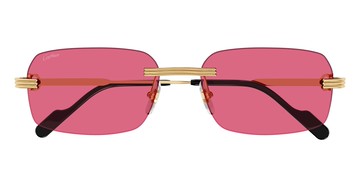 Cartier Eyewear Première De Cartier Ct0271s-010 - Gold / Pink Sunglasses