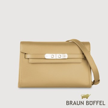 【BRAUN BUFFEL】尤妮爾 肩包-淺棕色(德國小金牛台灣總代理)/BF867-26-CR