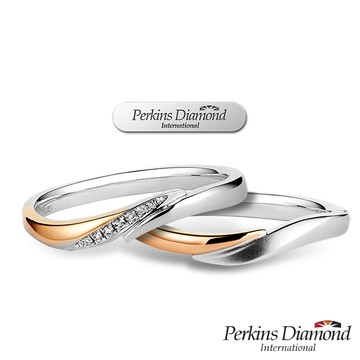 PERKINS 伯金仕 Princess系列 18K金鑽石對戒