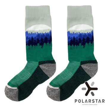 【PolarStar】機能戶外羊毛襪『綠』P25629 戶外 露營 登山 健行 休閒 時尚 旅遊 冬季 機能 羊毛襪