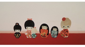 1010 Kokeshi 小芥子 日本娃娃 手帳貼紙 日本風 裝飾貼紙 日記