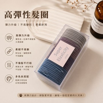💫隔日到貨💫美麗佳人 韓國糖果色髮圈高彈性紮頭髮橡皮筋簡約無接縫不傷發頭繩發繩頭飾不傷髮/色彩繽紛/髪飾20根盒裝