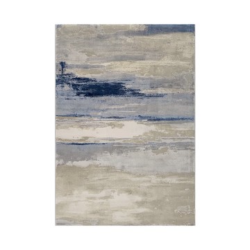席魯地毯-200x290cm (客廳地毯 大地毯 短毛地毯 吸音 抗汙 防潑水 藍灰色 斑駁感 藝術風) 無