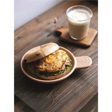 平底煎蛋鍋 進口家用粗陶小鍋燃氣明火耐高溫帶手柄小盤