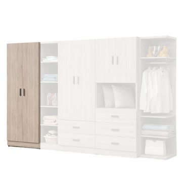 【MUNA家居】米恩2.5尺雙吊衣櫥/H501