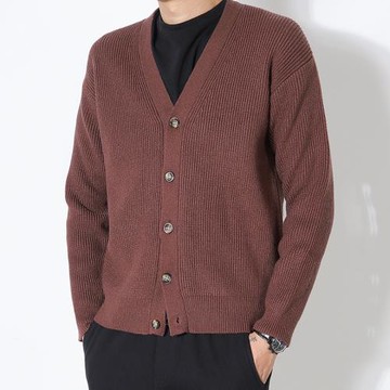 落肩V領休閑日系外穿薄款開衫