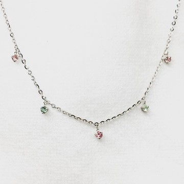 滿天星天然寶石三爪項鍊/客製化設計訂製