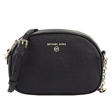 MICHAEL KORS - 荔枝紋皮革斜背包 (黑)