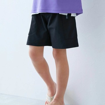 日本 devirock - 防污抗UV 舒適機能短褲-大口袋寬版-黑