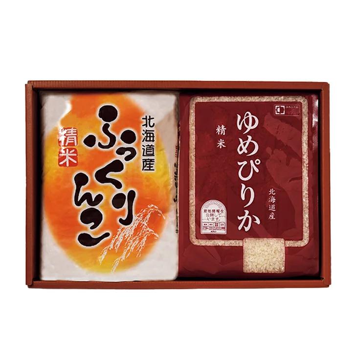 味彩 北海道米ギフト（各２ｋｇ） OH-30 送料無料 北海道米 ふっくりんこ ゆめぴりか 道産 ギフト お取り寄せ お祝い 内祝い FUJI 父の日 2023