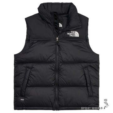 The North Face 北面 羽絨背心外套 男裝 1996 連帽外套 可收納 防潑水 黑【運動世界】NF0A3JQQGOF