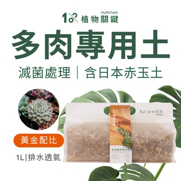 【1%植物關鍵】多肉植物專用土｜多肉植物 多肉盆栽 培養土｜花盆 仙人掌盆栽 玉露多肉｜ 排水透氣 土壤