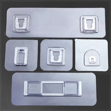 免打孔無痕貼片透明掛鉤置物架粘貼片香皂盒卡座粘鉤掛鉤備用貼片