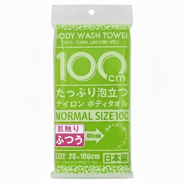 YOKOZUNA CREATiON 起泡洗澡巾 日本沐浴巾 軟 100cm  淺綠色  1條