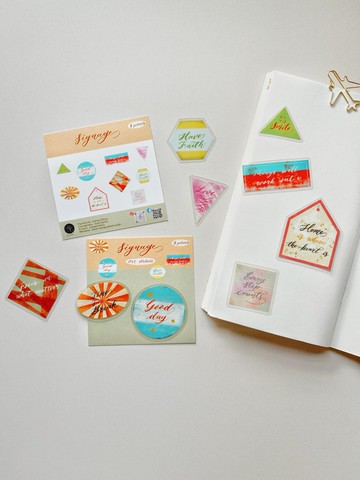 文字招牌 透明貼紙 一組9張 Mstandforc