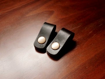 植物鞣真皮線集器－黑色