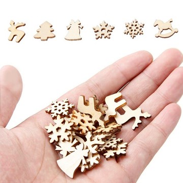 聖誕小木片 聖誕木質裝飾品 聖誕吊飾 書籤 小卡片 吊牌 木頭 聖誕節 馴鹿 雪花 鈴鐺 木馬 贈品禮品