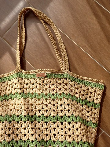 古典窗花草編拖特包 編織包-淺草 Bahnhof手作