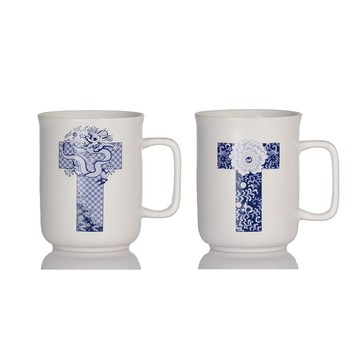 乾唐軒活瓷 | 英文字母馬克杯 / 字母T / 2色 400ml