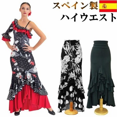 スペイン製 フラメンコ衣装 RONEY ドレス ドット柄 段々スカート スペイン製 フラメンコ衣装 RONEY ドレス 段々スカート ドット柄