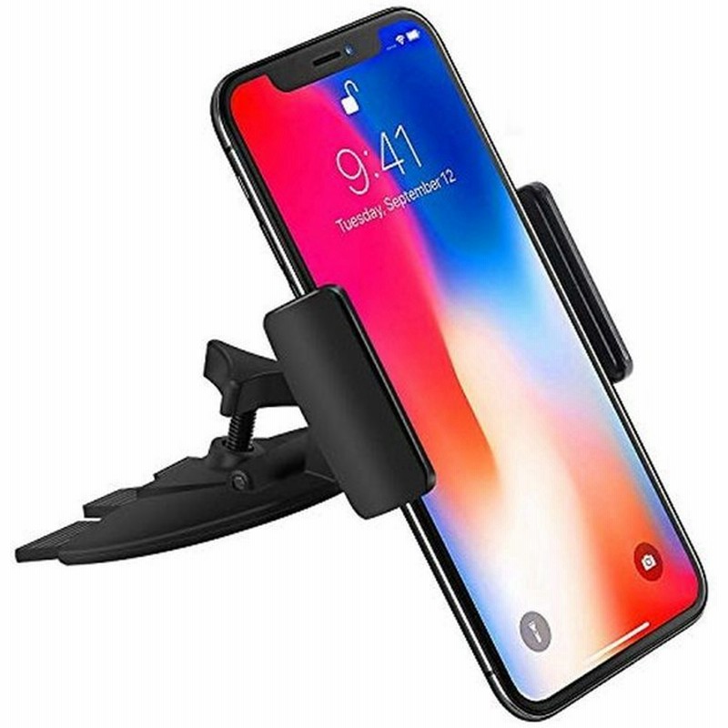 Ipow 車載ホルダー Cdスロット取付型 スマホホルダー 車 360度回転 取り付け簡単 片手操作 多機種対応 通販 Lineポイント最大0 5 Get Lineショッピング