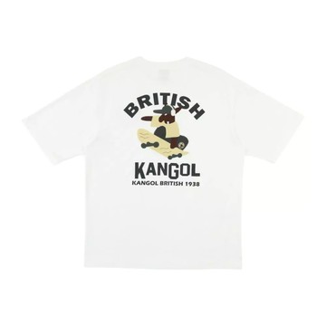 KANGOL 短T 白色 落肩 袋鼠 滑板T 短袖 中性 6625100900