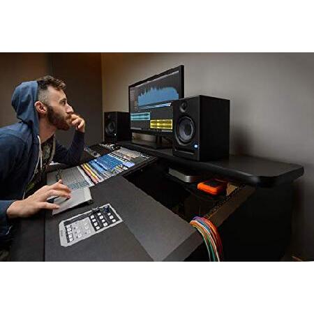 PreSonus Eris E5 5-Inch Powered Studio Monitors for Audio Interface, Mixer, Monitor Controller (Pair) Bundle with Blucoil 2x Acoustic Isolation Pads,