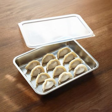 多用途304不鏽鋼料理托盤(附蓋)-1.8L-3入 單一規格
