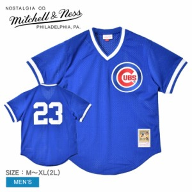 ミッチェルアンドネス ユニフォーム メンズ ブルー 青 MITCHELL ＆ NESS ABPJ3068-CCU84RSAROYA ウエア トップス  ベースボールジャージ | LINEショッピング