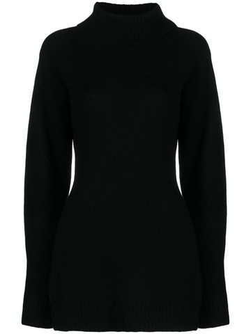 Jil Sander - roll-neck wool jumper - women - Wool - 34 - Black