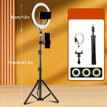 LED燈帶 LED燈條 裝飾燈 連接可裁剪12 Inch Dimmable led Ring Light with 43.3 Extendable環形燈