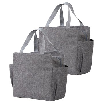 BangJiaShi 幫家適 日式拉鍊保溫包  大號  灰色  2個