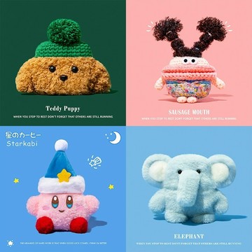 小紅書秋冬新款 帕恰狗 妞妞 卡比 企鵝 小熊 Airpods Pro 毛絨套 2/3/4代 蘋果藍牙耳機防摔保護殼小眾