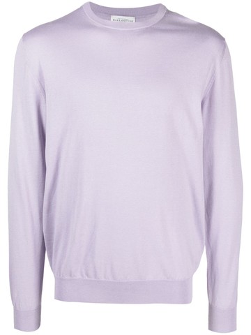 Ballantyne - fine-knit crew-neck jumper - men - Silk/Cotton - 52 - Purple