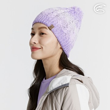 ADISI AH24144漸層針織保暖毛帽/淺紫/F