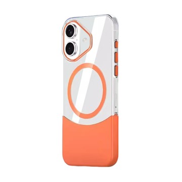 iPhone 16  殼 【穿山盾】iPhone 16 清爽撞色 高透拼接磁吸保護殼