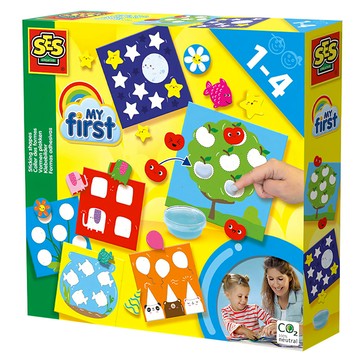 荷蘭SES DIY手作系列-形狀膠水貼畫 益智創意玩具 適用年齡: 一歲以上  多色  1盒