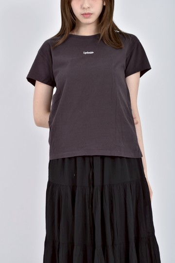 (M) earth music ecology質感棉質純棉棕色短袖上衣