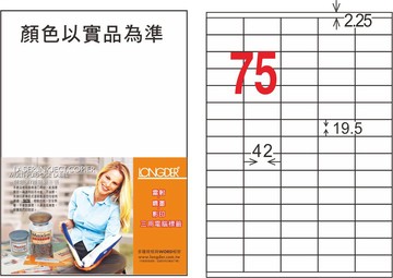 【龍德】LD-8111-WR-C A4模造可再貼 19.5x42mm【APP滿額下單10%點數(單一帳號最高1500點)】8/31止