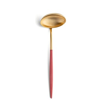 GOA系列-霧面金色不銹鋼-22cm湯勺 紅金