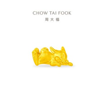 周大福 迪士尼經典甜睡系列 桑普兔轉運珠黃金串珠