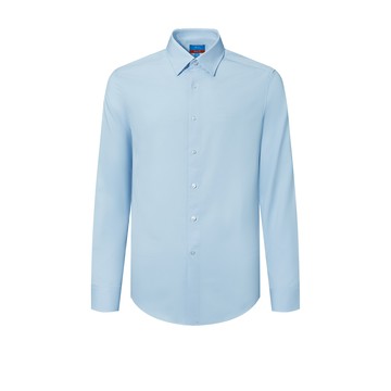 免熨防皺速乾吸濕排汗細斜紋長袖上班襯衫/青綠色 | 4612224264