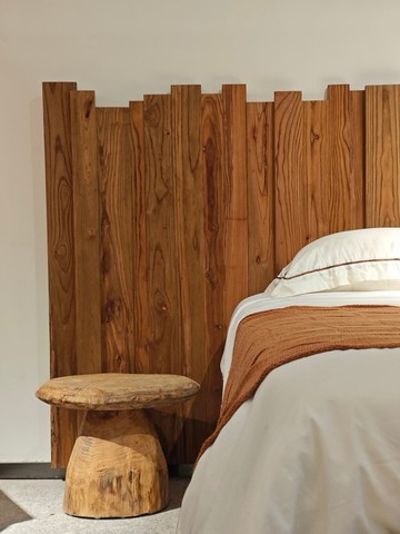 原木床頭板片 朝凪不規則造型 日式侘寂風 簡約極簡現代 實木自然
