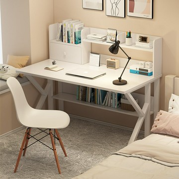 北歐書桌書架一體家用書房臥室中小學生寫字桌電腦桌簡約兒童華庚[DD100109]